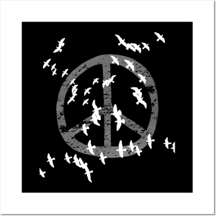 Peace, peace, white doves Posters and Art